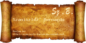 Szaniszló Bernarda névjegykártya